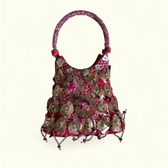 Vintage Beaded and Shell Handbag - Picture 1 of 7